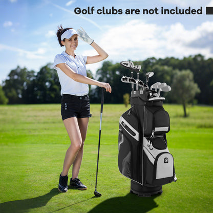 Molded Lock Top Golf Cart Bag, 14-Way Full Length Dividers, 11 Pockets, Gray Golf at Gallery Canada