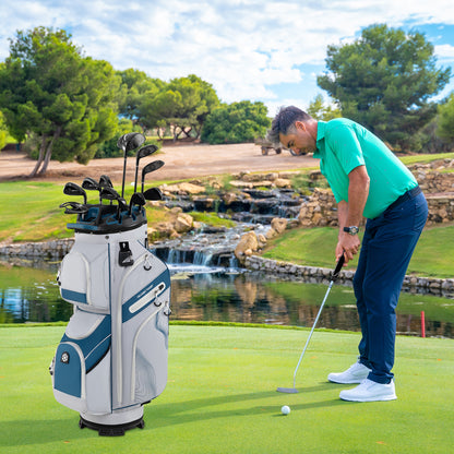 Molded Lock Top Golf Cart Bag, 14-Way Full Length Dividers, 11 Pockets, Navy Golf at Gallery Canada