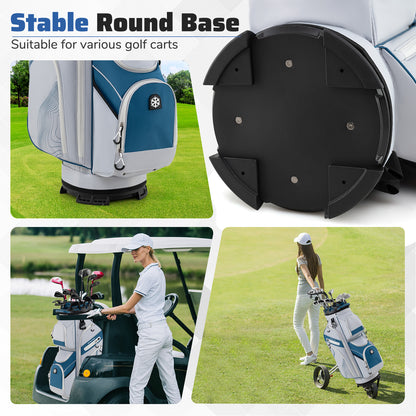 Molded Lock Top Golf Cart Bag, 14-Way Full Length Dividers, 11 Pockets, Navy Golf at Gallery Canada