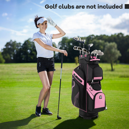 Molded Lock Top Golf Cart Bag, 14-Way Dividers, 11 Pockets, Pink Golf at Gallery Canada