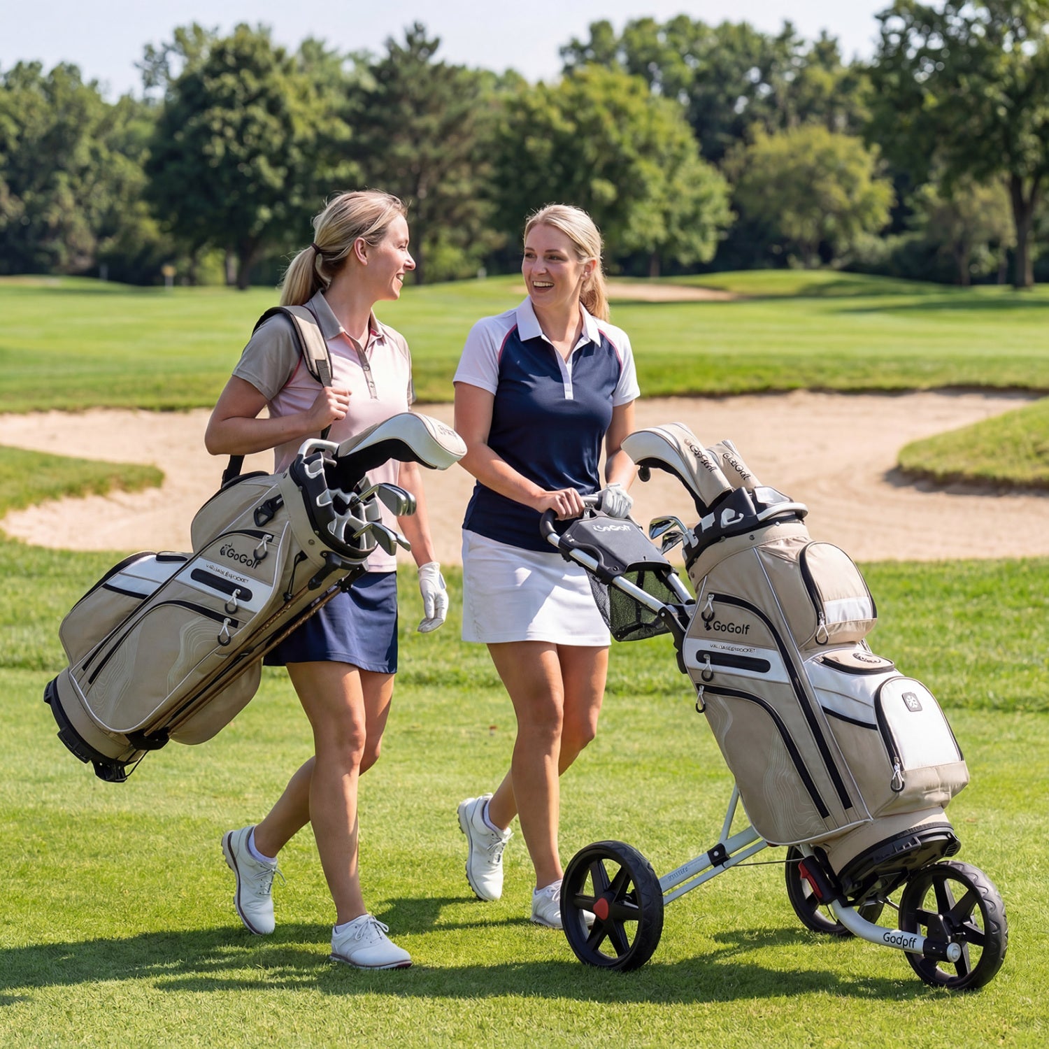 Molded Lock Top Golf Cart Bag, 14-Way Full Length Dividers, 11 Pockets, Khaki Golf at Gallery Canada