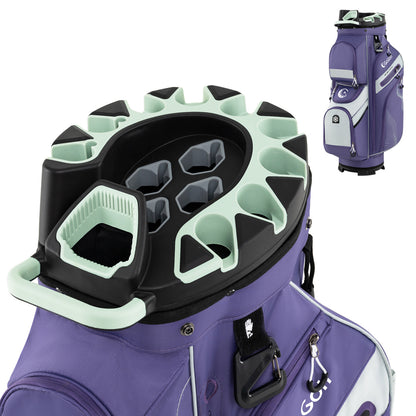 Molded Lock Golf Cart Bag, 14-Way Dividers, 11 Pockets, Purple Golf at Gallery Canada