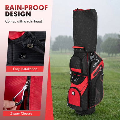 Molded Lock Top Golf Cart Bag, 14-Way Full Length Dividers, 11 Pockets, Red Golf at Gallery Canada
