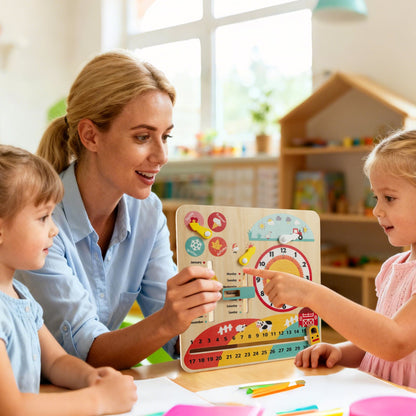 Montessori Wooden Toy for Toddlers Educational Learning Clock Toy About Season Learning Toys at Gallery Canada
