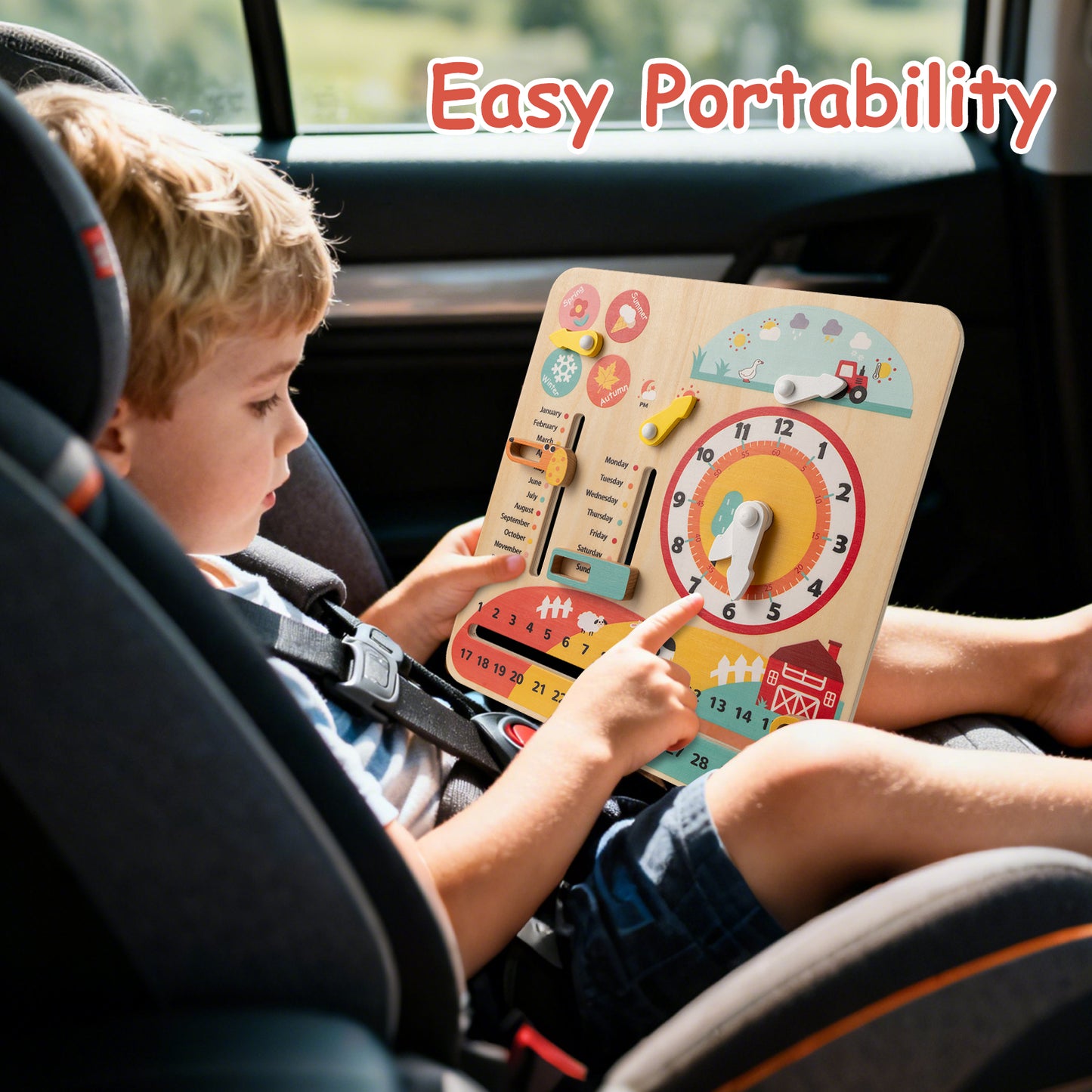 Montessori Wooden Toy for Toddlers Educational Learning Clock Toy About Season Learning Toys at Gallery Canada