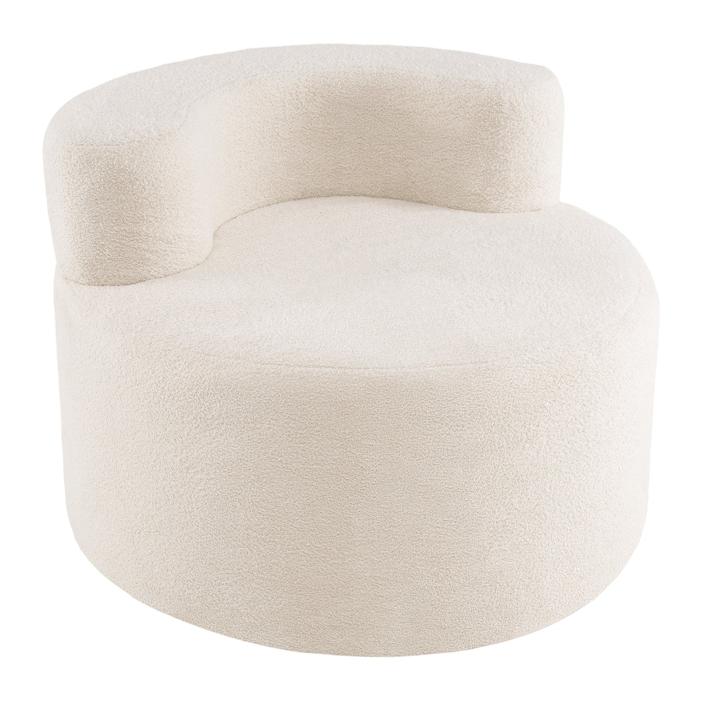 Moon-Shaped Floor Single Sofa Chair with Soft Teddy Fleece, Beige Sofas & Loveseats at Gallery Canada