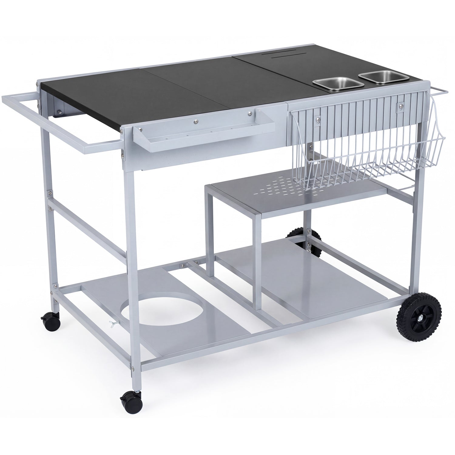 Movable Grill Table With 2 Spice Containers, Black Outdoor Grills at Gallery Canada