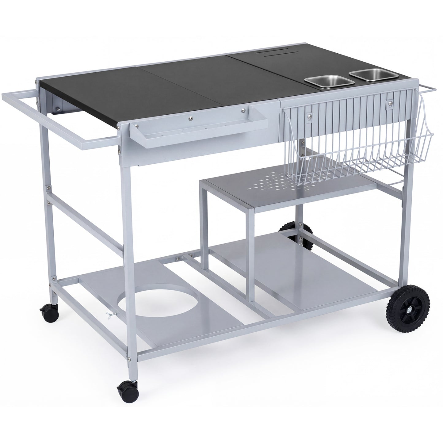 Movable Grill Table With 2 Spice Containers, Black Outdoor Grills at Gallery Canada