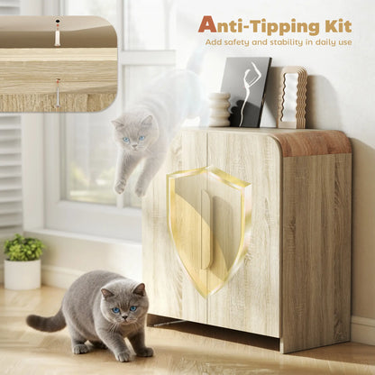 31.5" Meuble bas de cuisine, Bois naturel, Porte à fermeture douce, Étagère réglable