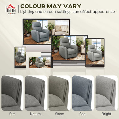 Fabric Recliner Chair, USB Ports, Footrest, Grey Sofas & Reclining Chairs at Gallery Canada