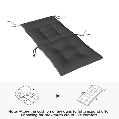 Waterproof Non-Slip Patio Chair Cushions, 44"x21", Set of 4, Dark Grey Patio Chair Cushions at Gallery Canada