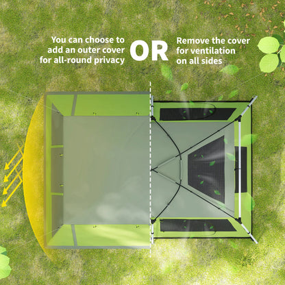 Tunnel Tent Camping Shelter, Two Rooms, Lamp Hook, Portable, Green Camping Tents at Gallery Canada