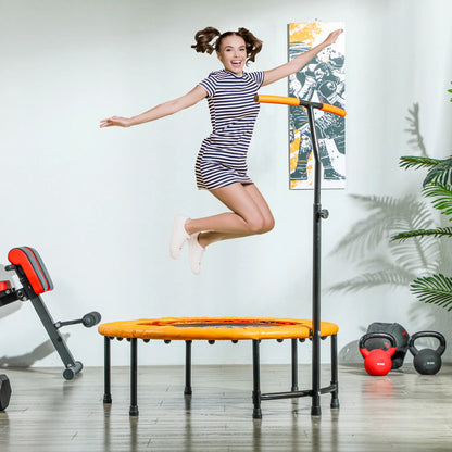 39" Mini Exercise Trampoline, Adjustable T-Bar, Orange Trampolines at Gallery Canada