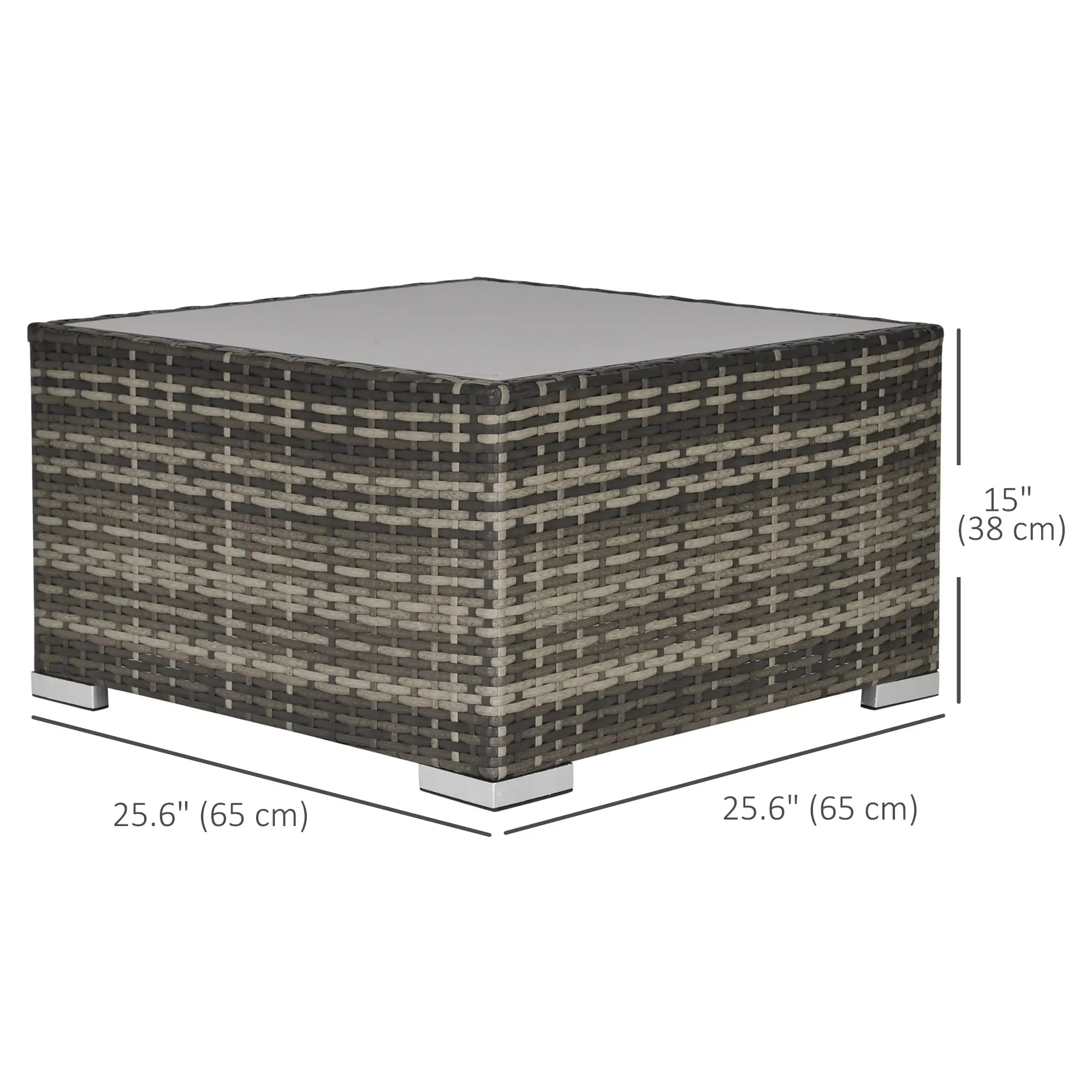 Rattan Coffee Table, 25.6