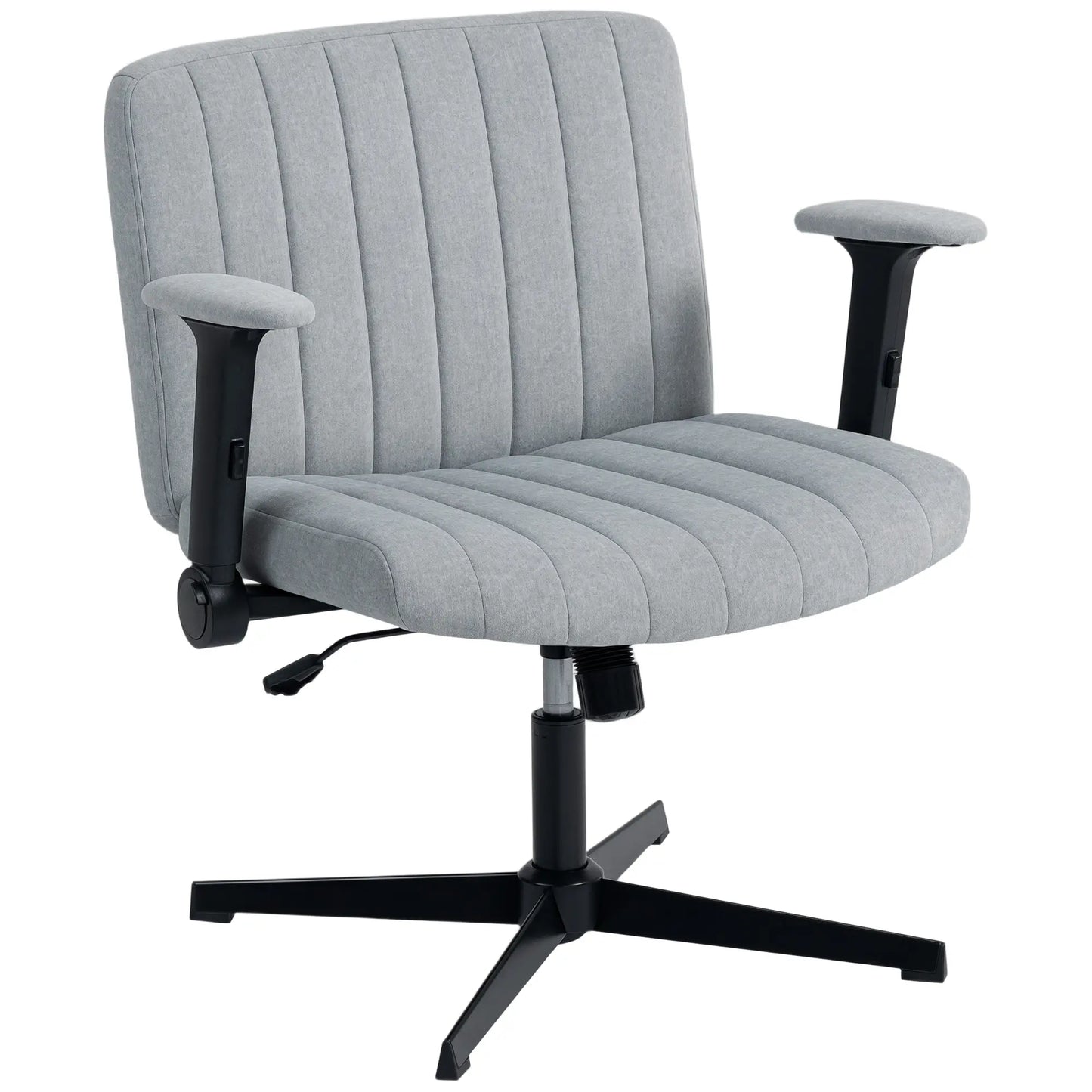 Criss Cross Chair, Flip-up Armrests, Adjustable Height, Tilting, No Wheels, Grey Task Chairs Grey at Gallery Canada