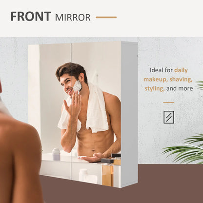 Wall Mounted Mirror Cabinet, Bathroom Medicine, 2 Doors, Adjustable Shelf Mirror Medicine Cabinets at Gallery Canada
