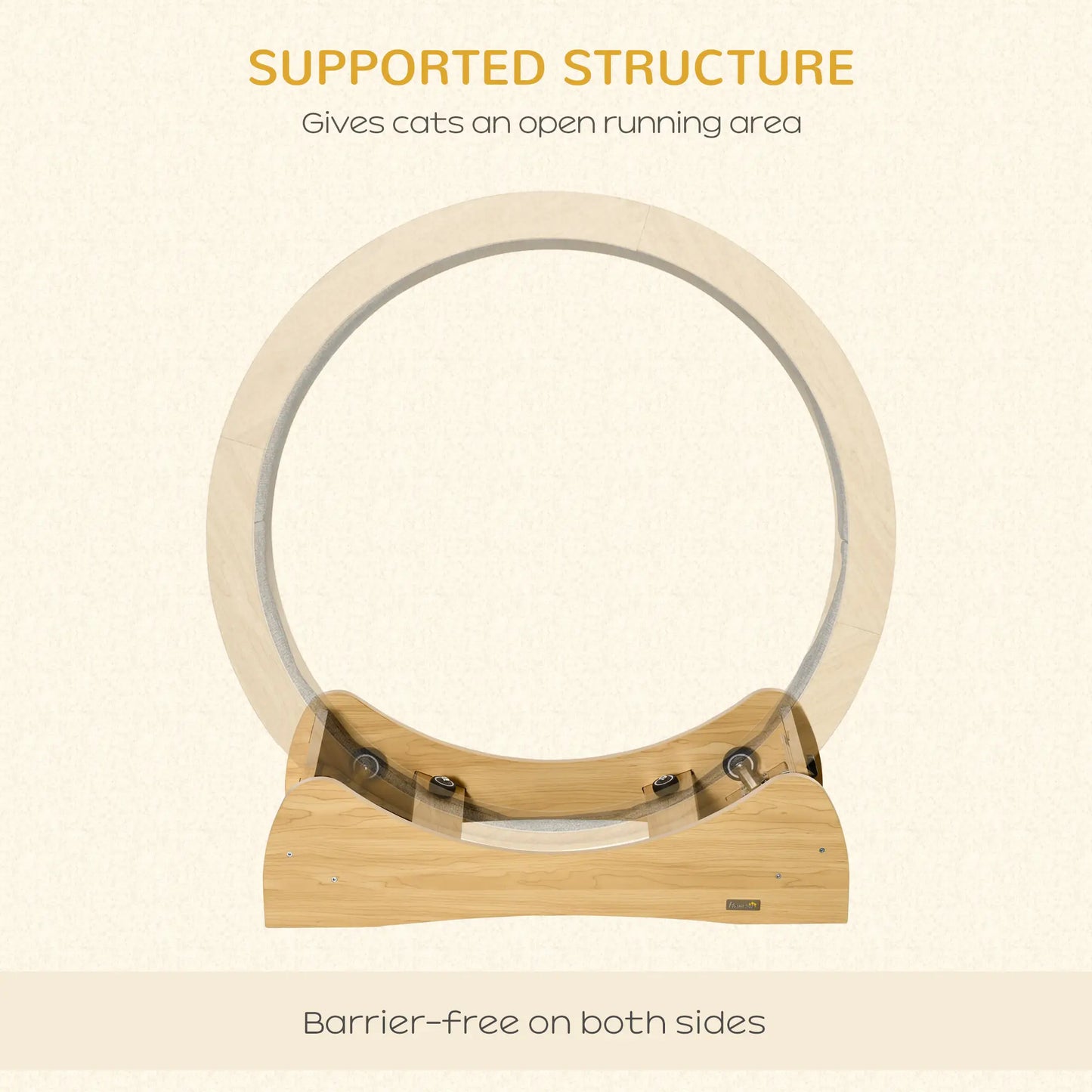 Cat Running Wheel, Exercise Treadmill with Brake, Carpeted, Natural Cat Climbing Wall at Gallery Canada