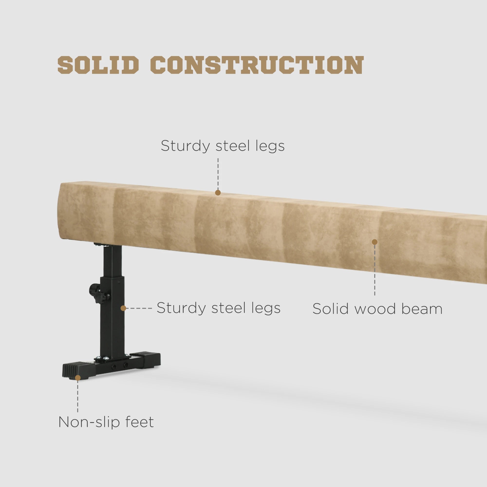 7.5ft Adjustable Balance Beam, Gymnastics Equipment with Wheels, for Training Aerobic Equipment at Gallery Canada