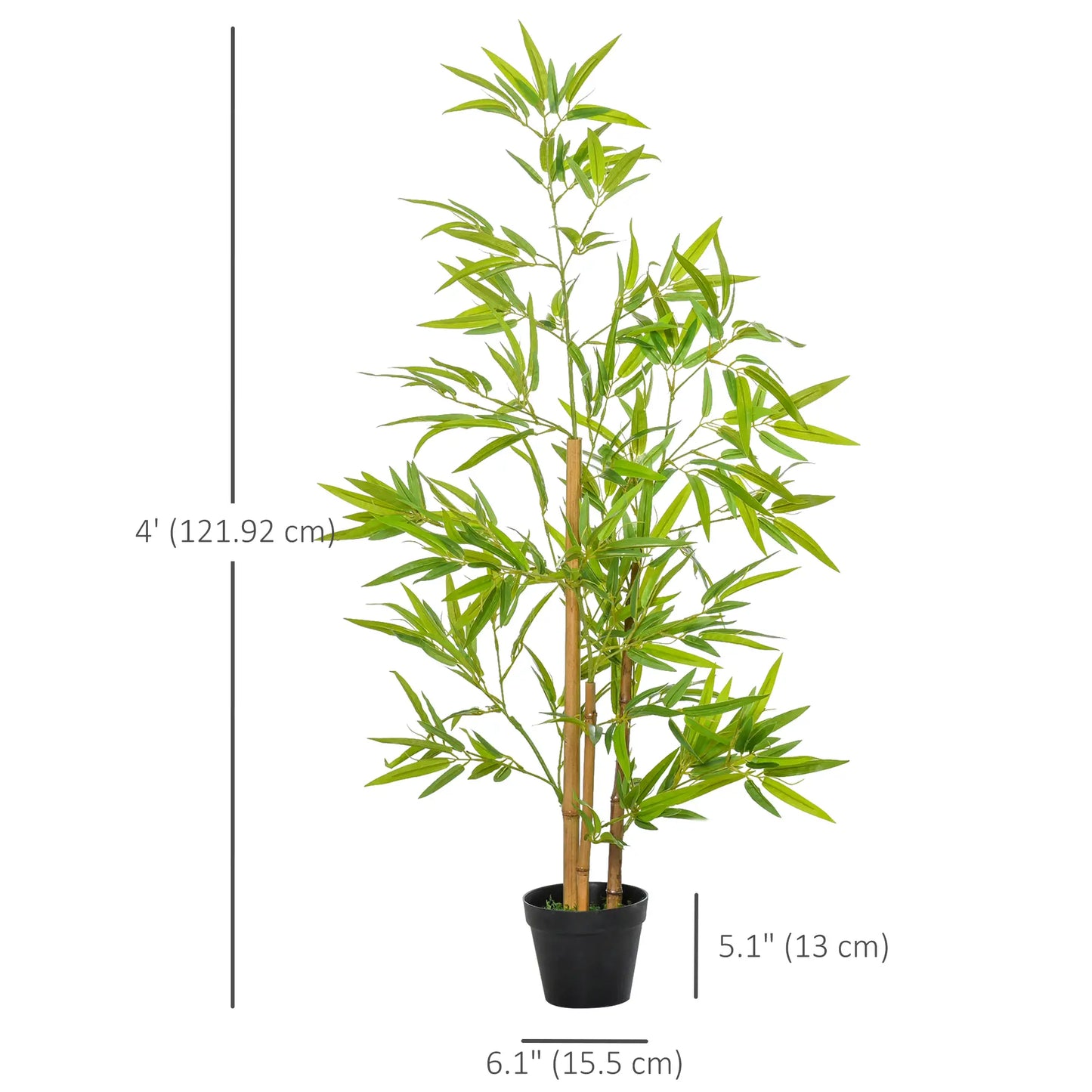 Artificial Bamboo Tree, 4ft, Realistic Leaf, Natural Trunk Artificial Trees at Gallery Canada