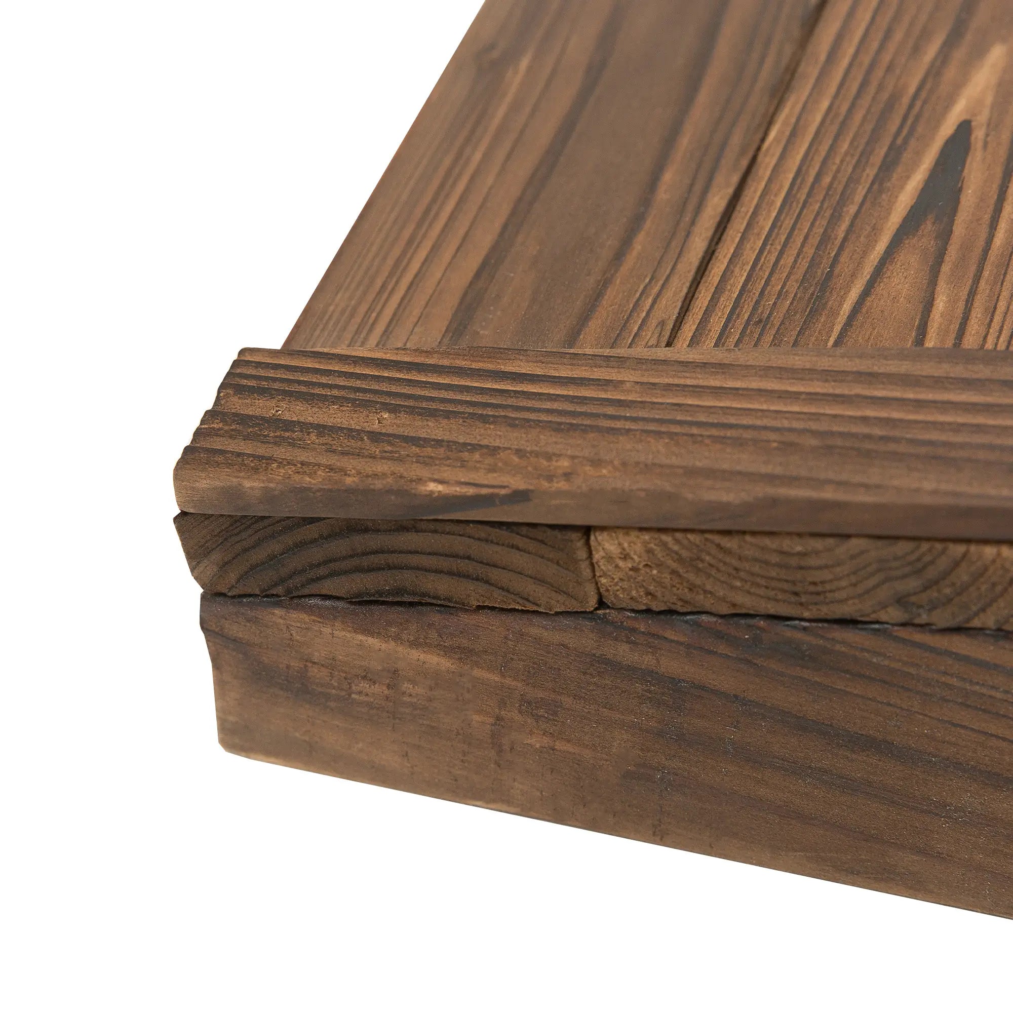 3.3ft Wooden Garden Bridge, Arc Stained Finish, Half Wheeled Railings Garden Bridges at Gallery Canada