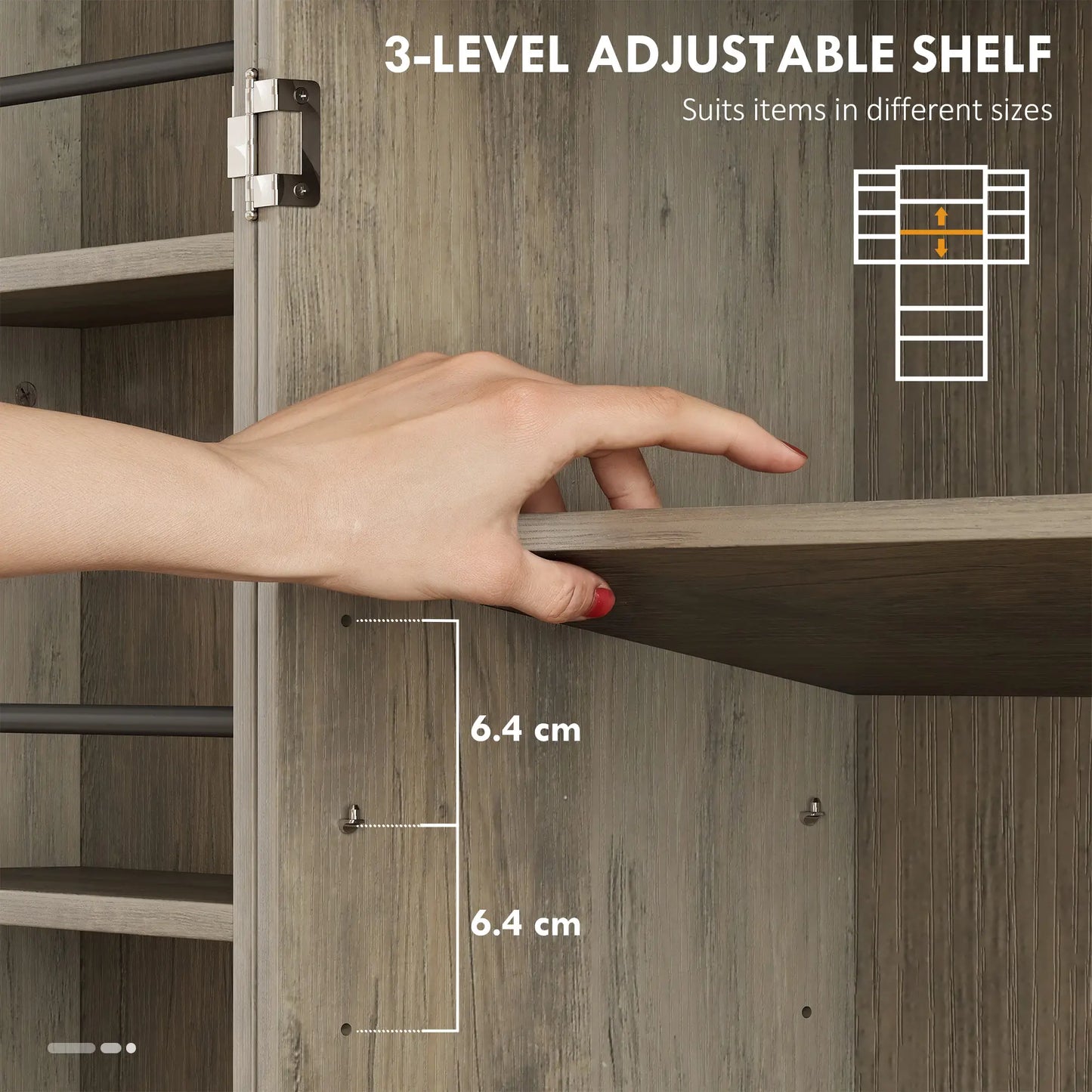 72 Inch Kitchen Pantry Cabinet, Farmhouse Storage with 4 Doors, Drawer, Grey Kitchen Pantry Cabinets at Gallery Canada