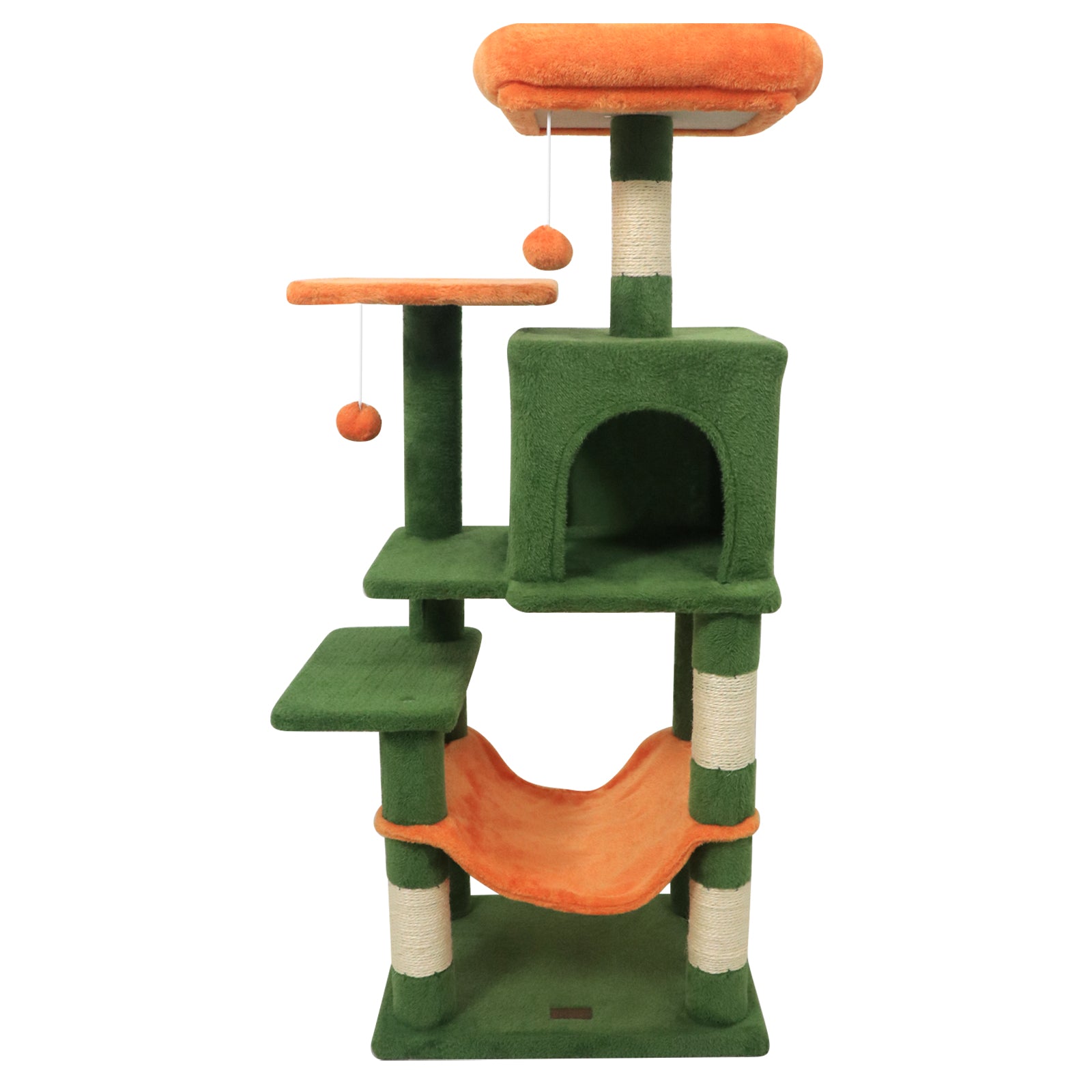 Multi-Level Cat Tower, 2-Door Condo, Padded Top Perch, Green Cat Trees Condos & Scratchers at Gallery Canada