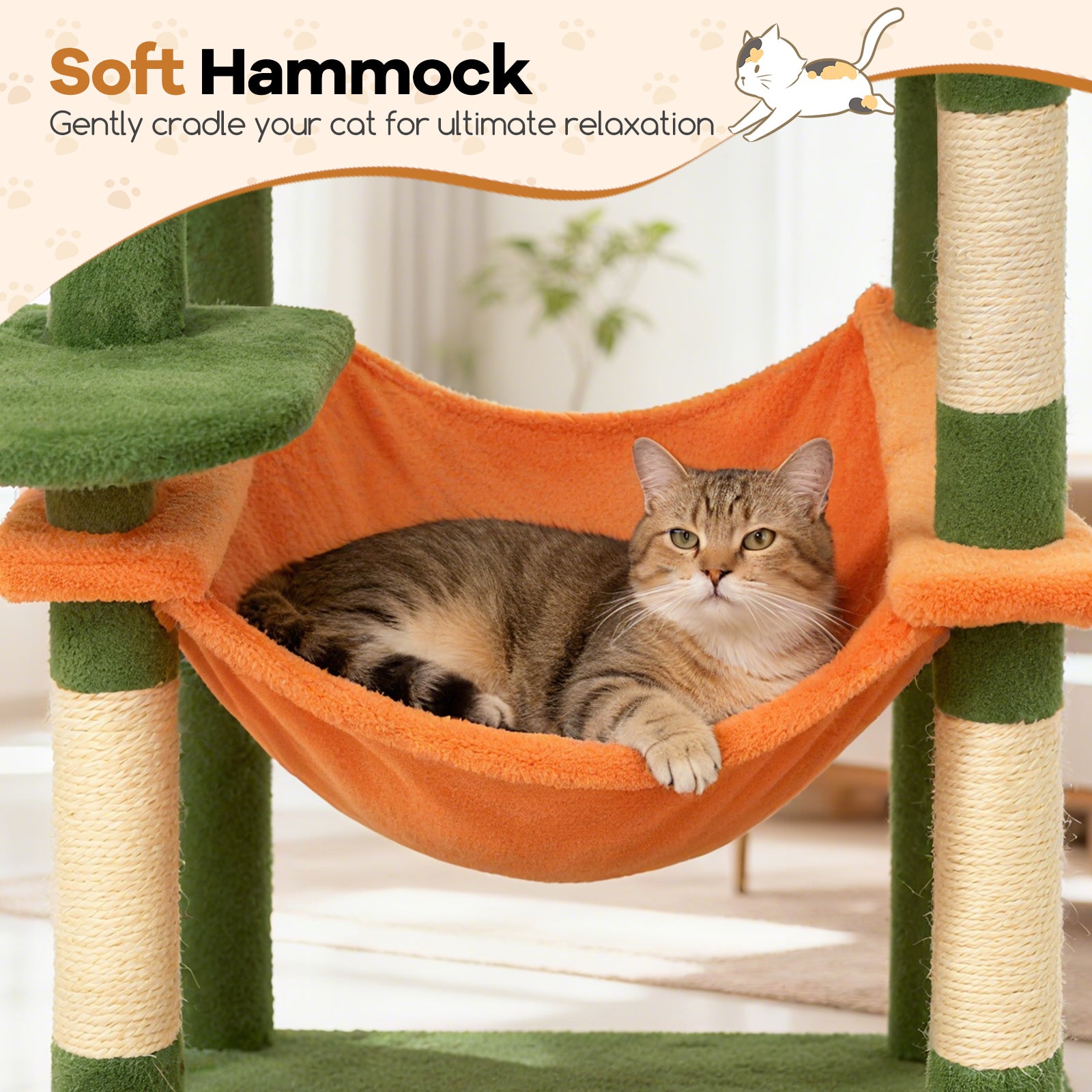 Multi-Level Cat Tree, Modern Cat Tower, Upholstered Perch, 2 Cat Condo, Green Cat Trees Condos & Scratchers at Gallery Canada