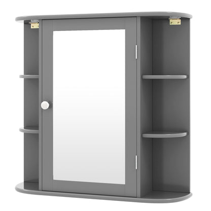 Multipurpose Wall Mount Storage Cabinet With Mirror, Gray Wall Cabinets at Gallery Canada