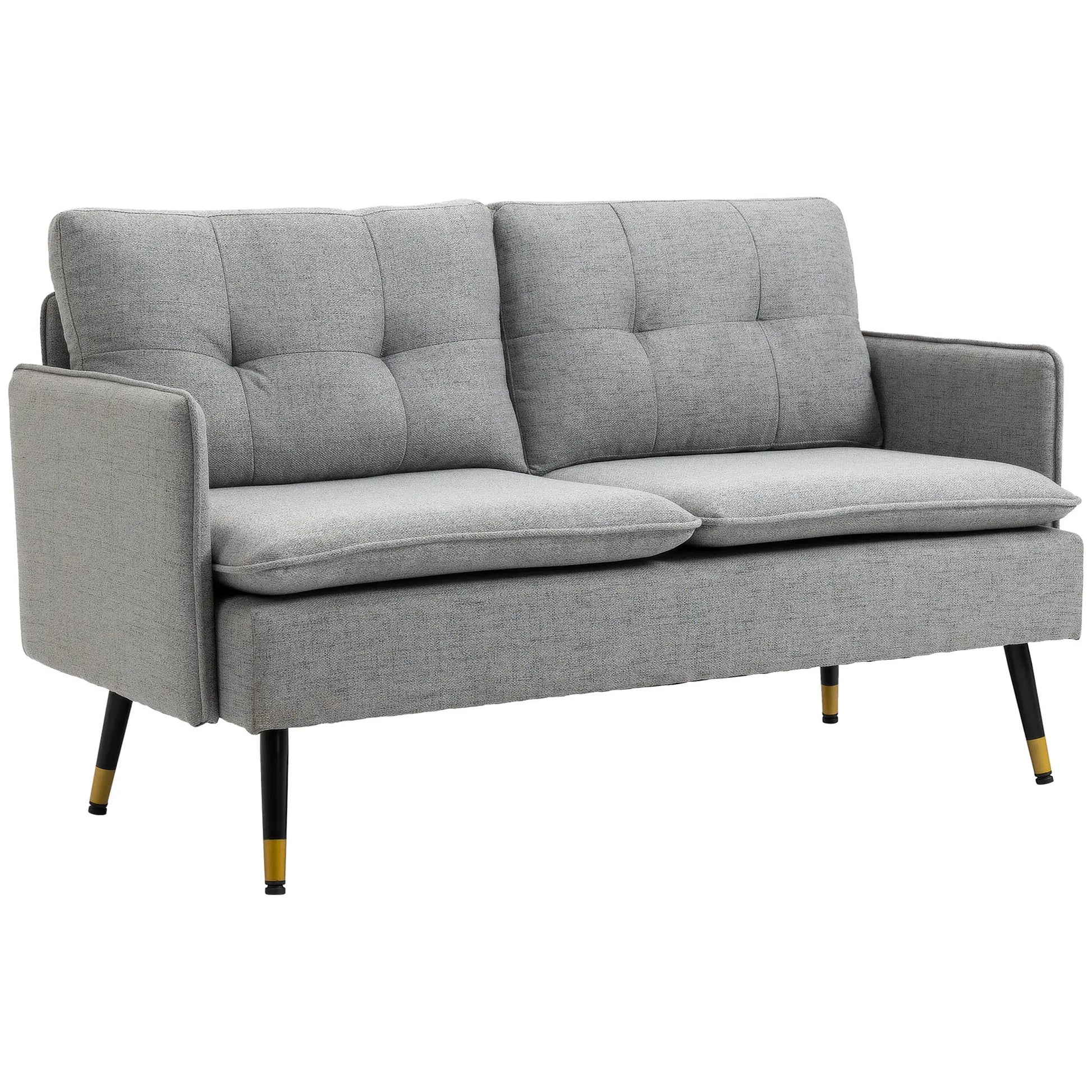 55" Loveseat Sofa, Modern Upholstered Small Couch, Grey 2-Seater Sofas at Gallery Canada
