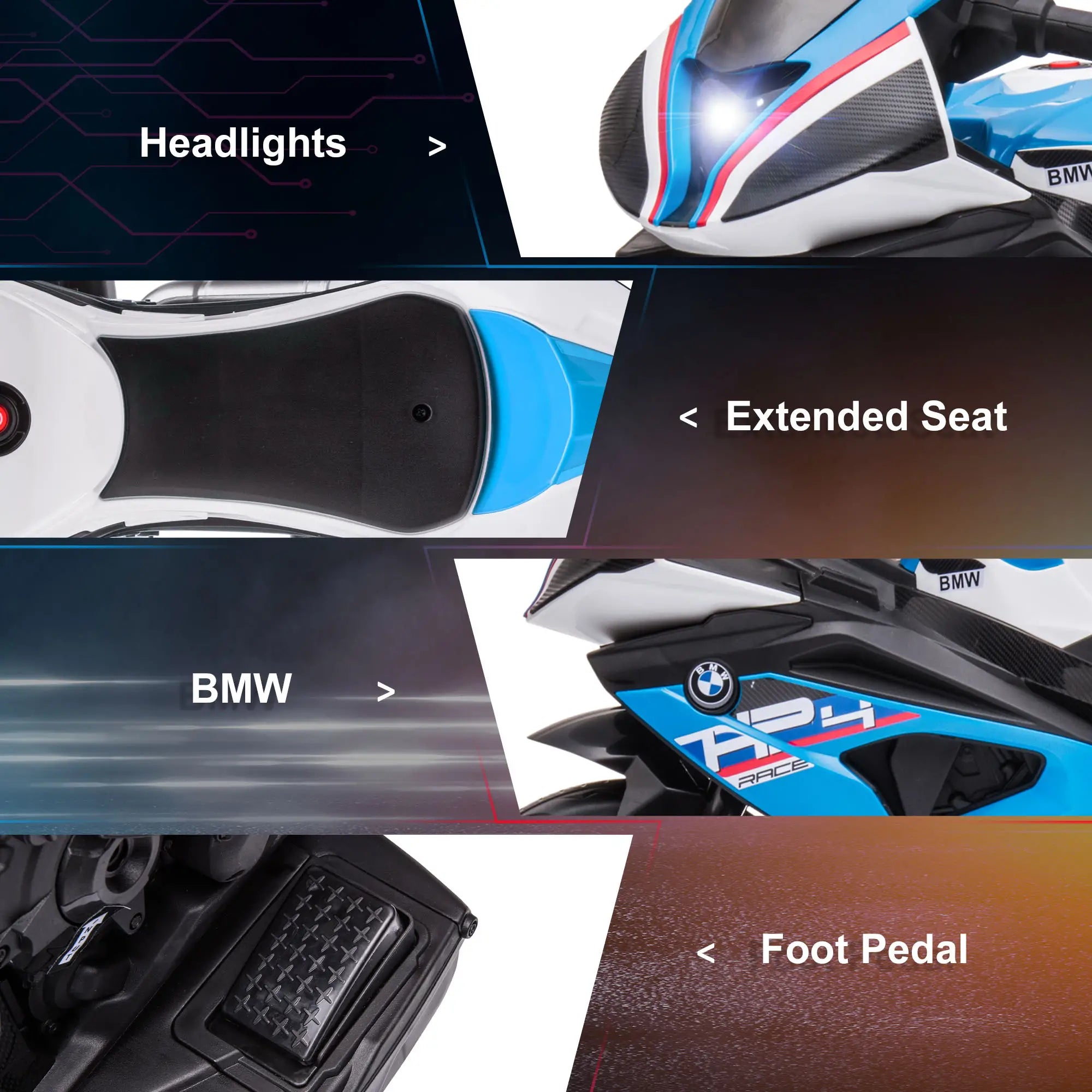 6V Electric Ride-On Motorcycle, 1.5-5 Years, Blue Electric Motorcycles at Gallery Canada