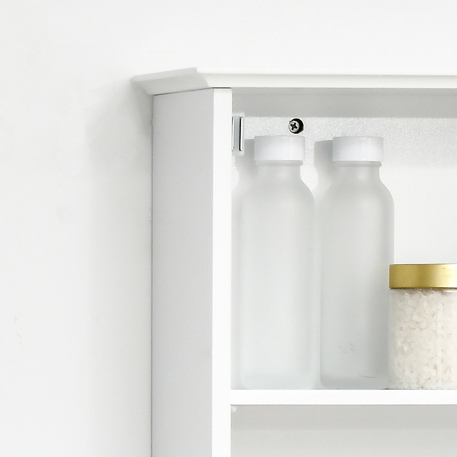 Wall Mounted Bathroom Mirror Cabinet, 3 Shelf Organizer, White Mirror Medicine Cabinets at Gallery Canada