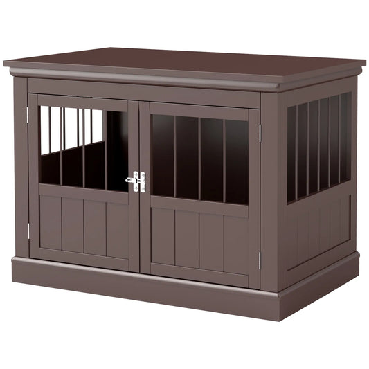 31" Dog Crate End Table, Three Doors, Small Dogs, Coffee Houses, Kennels & Pens Coffee at Gallery Canada