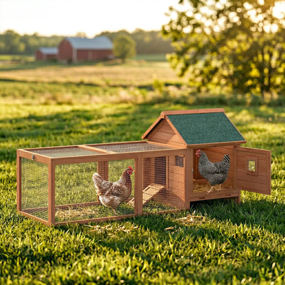 72" Wooden Chicken Coop For 2 Chickens, Poultry Cage With Run Chicken Coops at Gallery Canada