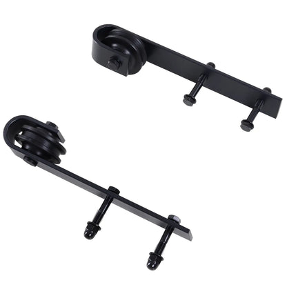 6.6FT Carbon Steel Sliding Barn Door Hardware, J Shape Roller Door Hardware at Gallery Canada