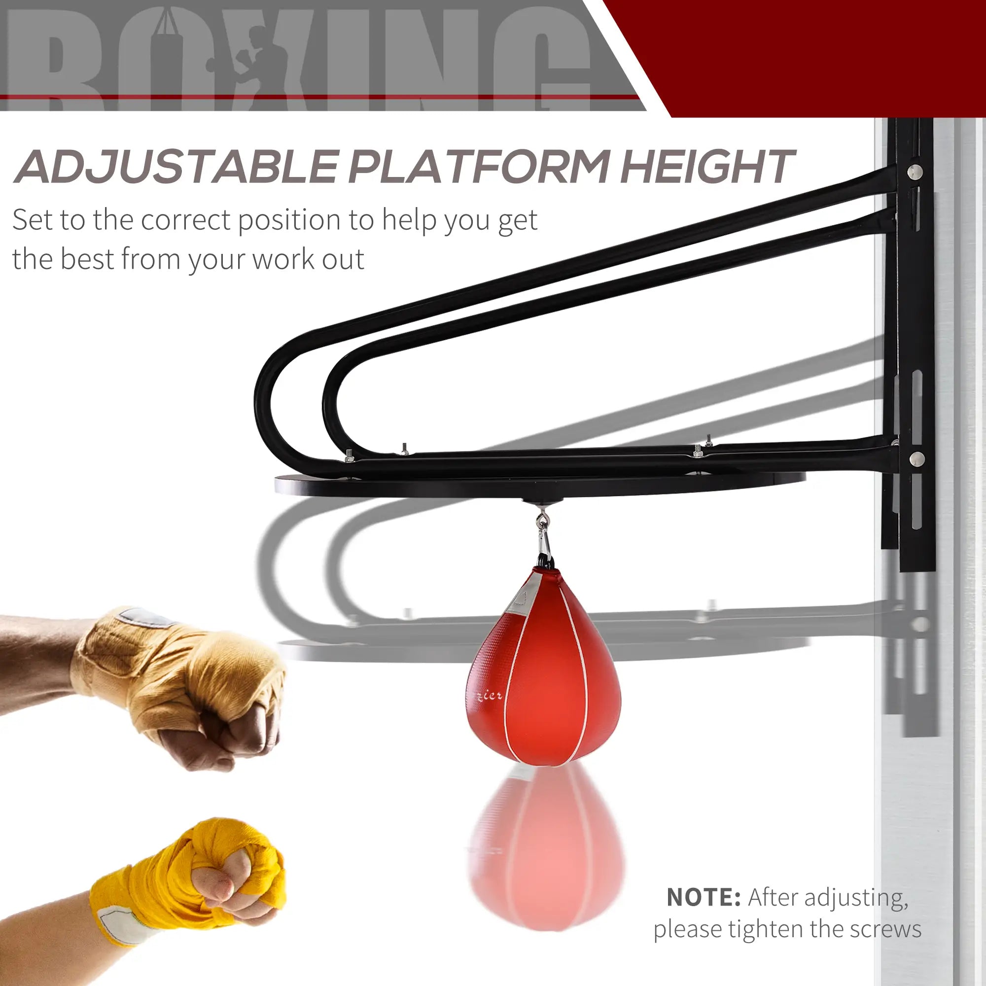 Wall Mounted Speed Bag Platform, Adjustable Height More-Strength Training Equipment at Gallery Canada