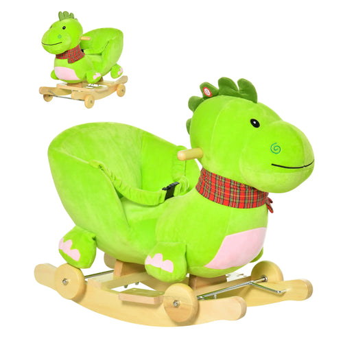 Interactive Plush Ride-On Rocking Dinosaur, Nursery Songs, 18+ Months