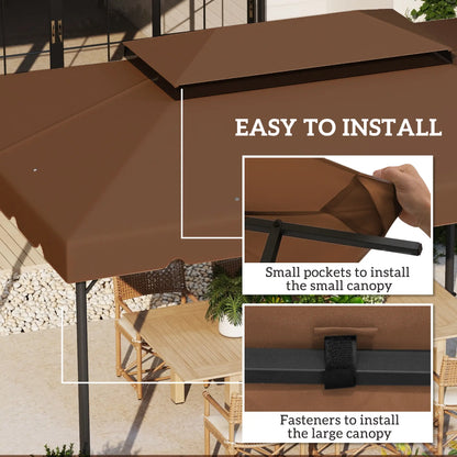 13' x 10' Gazebo Canopy, Double Vented Roof, Coffee Gazebo Canopy Replacement at Gallery Canada