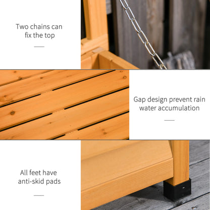 75 Gallon Wooden Storage Box, Patio Deck Bench, Garden Outdoor Container, Yellow Patio Storage Boxes at Gallery Canada