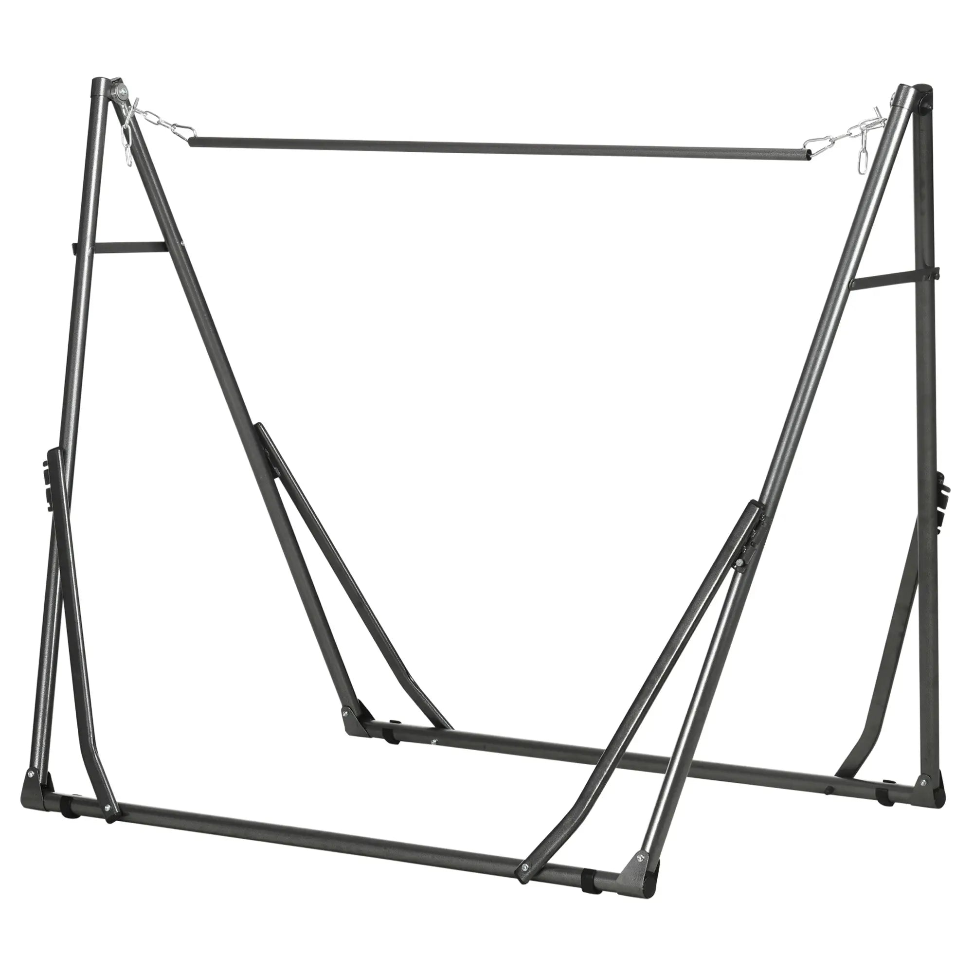 Portable Hammock Stand 3-In-1 Hanging Chair Rack, Black Hammock Stands Black, Silver at Gallery Canada