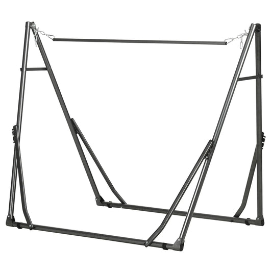 Portable Hammock Stand 3-In-1 Hanging Chair Rack, Black Hammock Stands Black, Silver at Gallery Canada