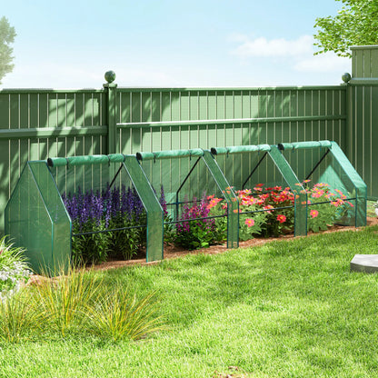 Portable Mini Greenhouse Tunnel, Growing Tent, w/ Zippered Doors, Green Greenhouses at Gallery Canada