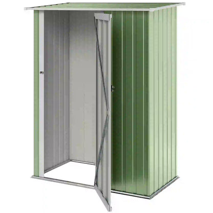 5x3ft Metal Garden Shed, Sloped Roof, Lockable Door, Light Green Sheds Light Green at Gallery Canada