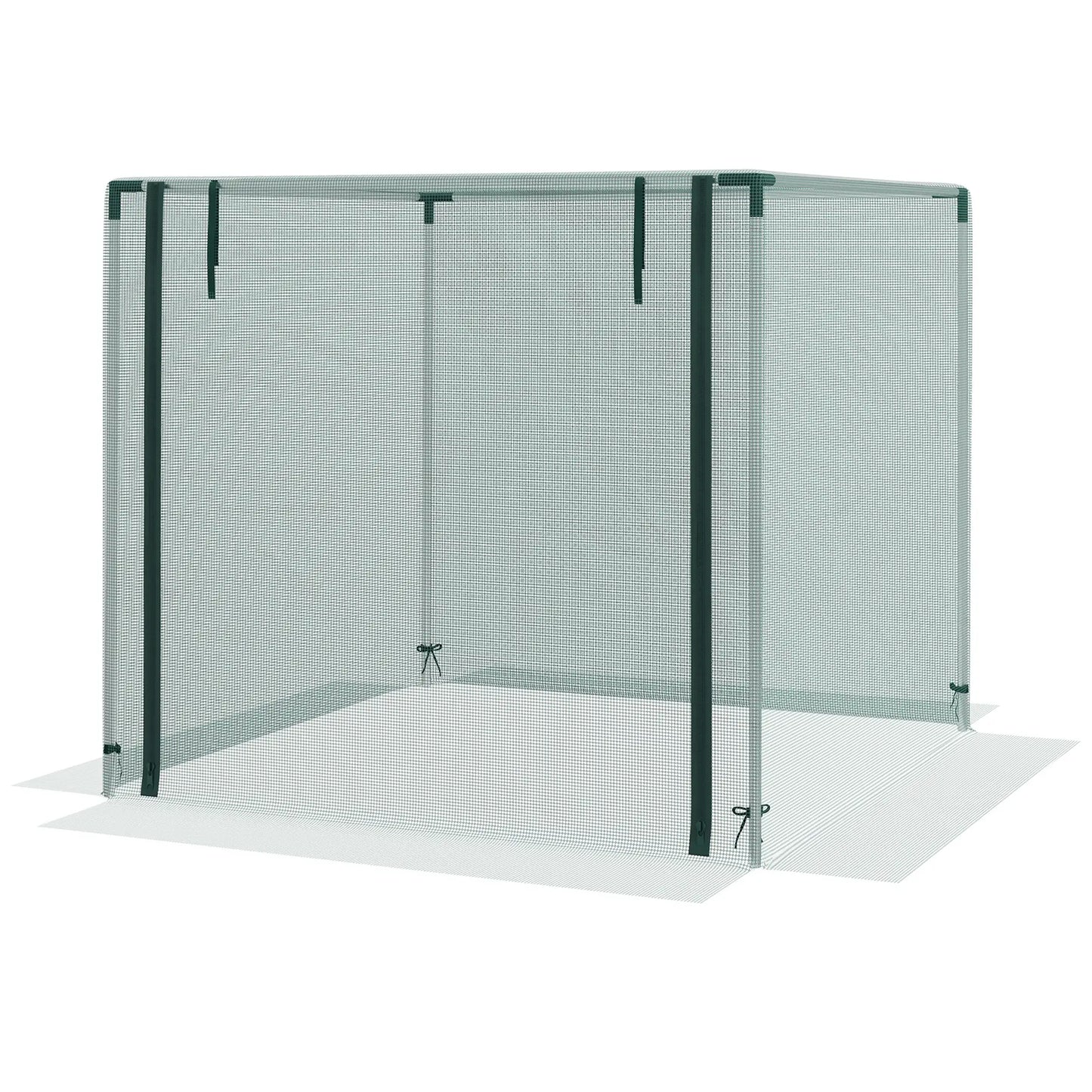 Galvanized Steel Crop Cage, Plant Protection Tent, 4' x 4', Green Walk In Greenhouses Green and Silver at Gallery Canada