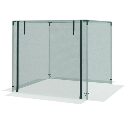 Galvanized Steel Crop Cage, Plant Protection Tent, 4' x 4', Green Walk In Greenhouses Green and Silver at Gallery Canada