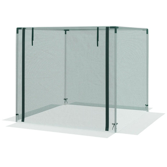 Galvanized Steel Crop Cage, Plant Protection Tent, 4' x 4', Green Walk In Greenhouses Green and Silver at Gallery Canada