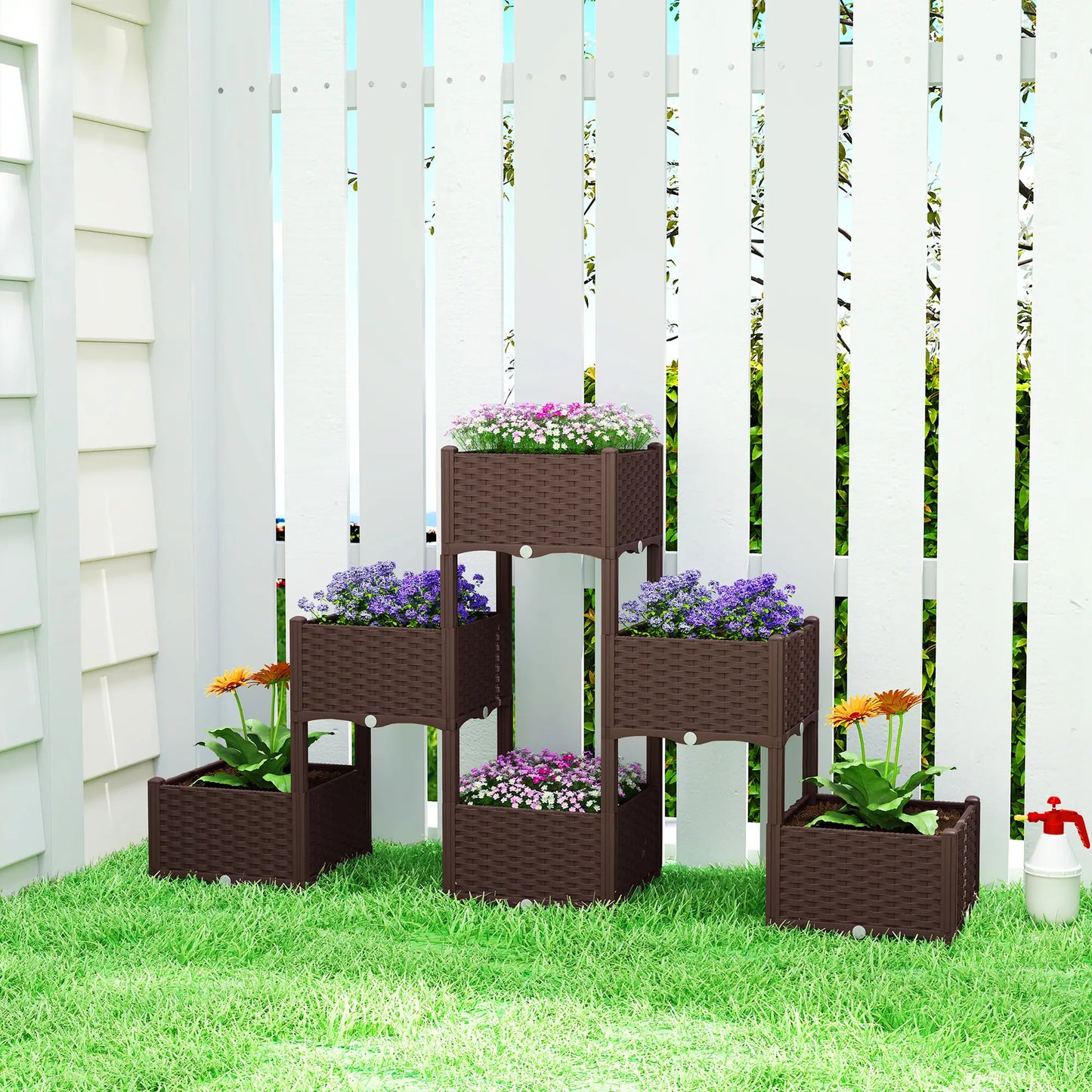 Plastic Raised Garden Bed With Legs, Self Watering Elevated Planter Box Elevated Garden Beds at Gallery Canada