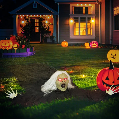 72" Life Size Halloween Animated Crawling Zombie, LED Eyes, Battery Operated Halloween Decorations at Gallery Canada