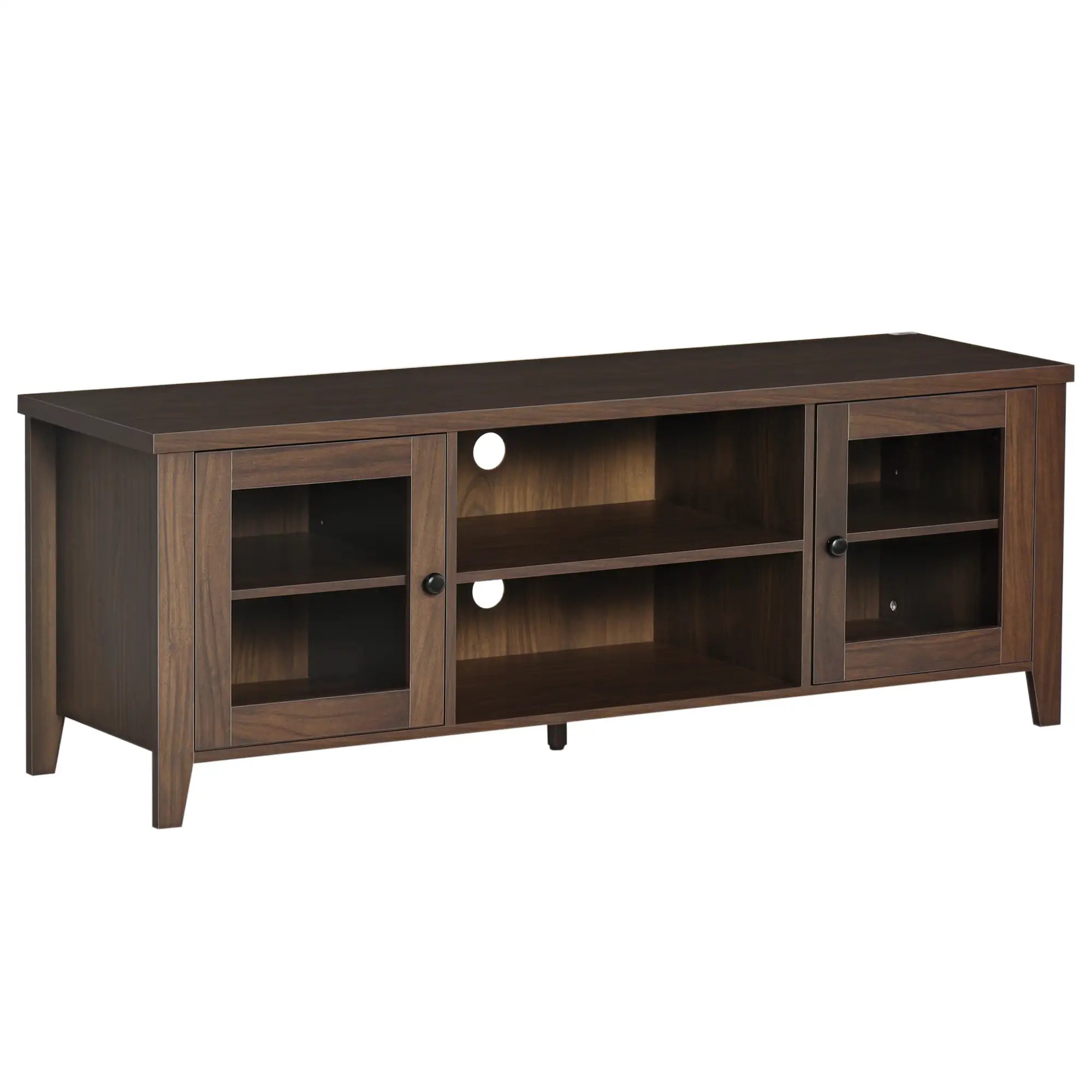 Fireplace TV Stand for 60 Inch TVs, Wood Cabinet with Storage Doors TV Stands Coffee at Gallery Canada