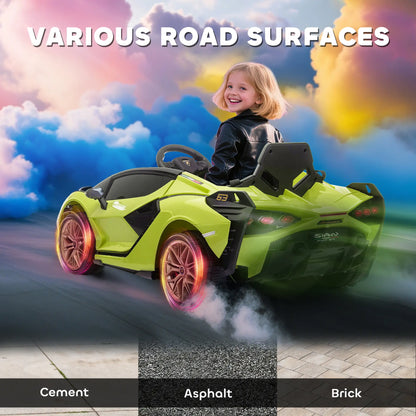 12V Battery Powered Kids Ride On Car, Remote Control, Music Lights, MP3, Green Electric Toy Cars at Gallery Canada