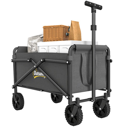 Small Collapsible Garden Cart, Heavy Duty Lawn Wagon, Grey Bike Cargo Trailers at Gallery Canada